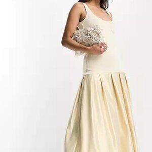 ASOS DESIGN champagne color gown